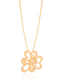 Gargantilha Veneziana Flor Entrelaçada Banhado a Ouro 18K - 45 cm