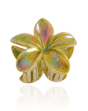 Presilha Flor Verde Perolada