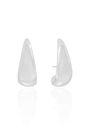 Ear Hook Meia Lua Lisa Ródio Branco