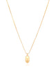 Choker Veneziana com Pingente Oval Liso Banhado a Ouro 18K
