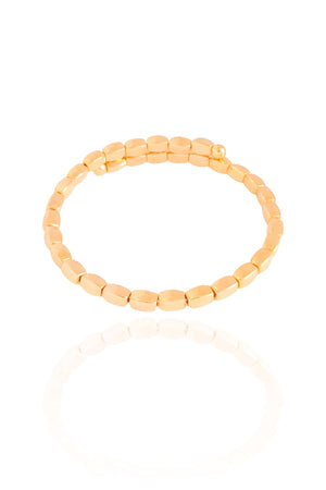 Bracelete Mola Abaulado ABS Banhado a Ouro 18K