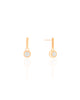 Brinco Palito Tubo Ponto de Luz Cristal Banhado a Ouro 18K