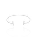 Bracelete Palito Cravejado Cristal Ródio Branco