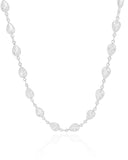 Choker Gotas Cristais 5 mm Ródio Branco