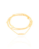 Pulseira Corda de Violão Corações Banhado a Ouro 18K