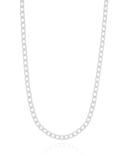 Colar Masculino Grumet 4 mm Ródio Branco - 60 cm