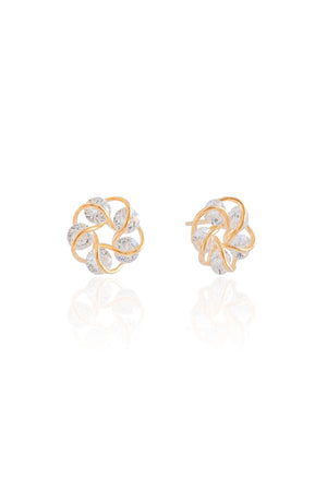 Brinco Redondo Pontos de Luz Cristal Banhado a Ouro 18K