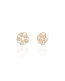Brinco Redondo Pontos de Luz Cristal Banhado a Ouro 18K