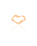 Anel Ondas Liso Tamanho 20 Banhado a Ouro 18K