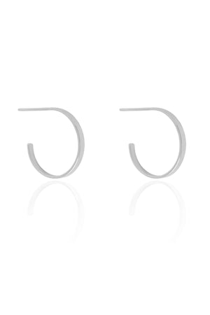 Brinco Argola Reta Lisa 1.7 cm Ródio Branco