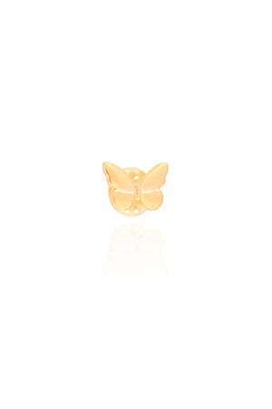 Broche Borboleta Lisa 1.0 cm Banhado a Ouro 18K