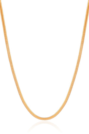 Gargantilha Rabo de Rato 3 mm Banhado a Ouro 18K - 45 cm