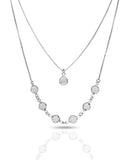 Choker Dupla Veneziana Pontos de Luz Facetado Cristal