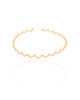 Bracelete Ondas 3 mm Banhado a Ouro 18K
