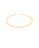 Bracelete Ondas 3 mm Banhado a Ouro 18K