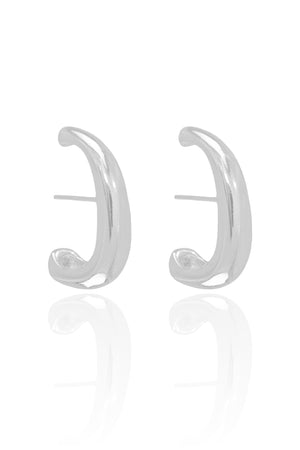 Ear Hook Liso Ródio Branco