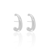 Ear Hook Liso Ródio Branco