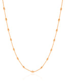 Gargantilha Longa Gomos Banhado a Ouro 18K - 70 cm