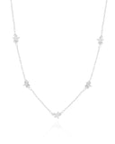 Choker Elos Mini Estrelas Ródio Branco