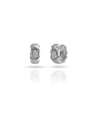 Brinco Argola Trançada Cravejada Cristal
