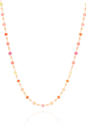 Choker Cristais Coloridos Bolinhas Banhado a Ouro 18K