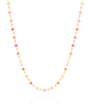 Choker Cristais Coloridos Bolinhas Banhado a Ouro 18K