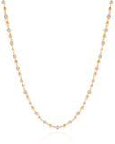 Gargantilha Pérolas Bolinhas Diamantadas Banhado a Ouro 18K - 40 cm