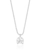 Gargantilha Ferradura Cavalo Cravejado Cristal Ródio Branco - 45 cm