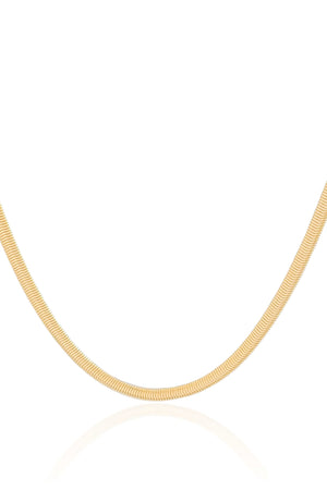 Choker Snake 3 mm Banhado a Ouro 18K