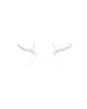 Brinco Ear Cuff Ondulado Ródio Branco