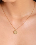 Gargantilha com Pingente Redondo Personalizado Banhado a Ouro 18K