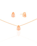 Conjunto Gota Morganita Banhado a Ouro 18K