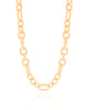 Choker Elos Ovais 8 mm Banhado a Ouro 18K