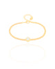 Pulseira Veneziana Dupla Ponto de Luz Cristal Banhado a Ouro 18K