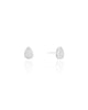Brinco Gota Cravejada Cristal 1.1 cm Ródio Branco