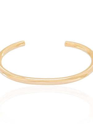 Bracelete Tubo Liso Banhado a Ouro 18K