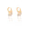 Brinco Argola Click Pérolas 2.3 cm Banhado a Ouro 18K