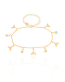 Pulsiera Elos Caudas de Sereia Pontos de Luz Cristal Banhado a Ouro 18K