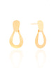 Brinco Gota Vazada Lisa 5.1 cm Banhado a Ouro 18K