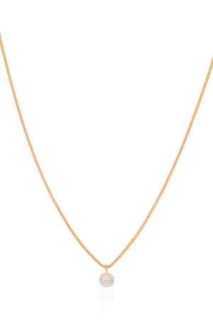 Gargantilha Veneziana Ponto de Luz Cristal 5 mm Banhado a Ouro 18K - 40 cm