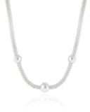 Choker Detralhada com Bolas Ródio Branco