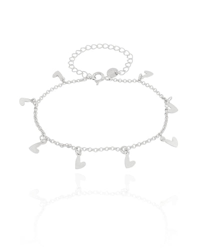 Pulseira Elo Português Corações