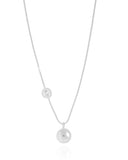 Choker Veneziana Bola Lisa e Ponto de Luz Cristal Ródio Branco