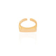 Anel Ajustável de Dedinho Reto Liso Tamanho P Banhado a Ouro 18K