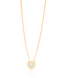 Gargantilha Veneziana Ponto de Luz Coração Cristal Banhado a Ouro 18K - 40 cm