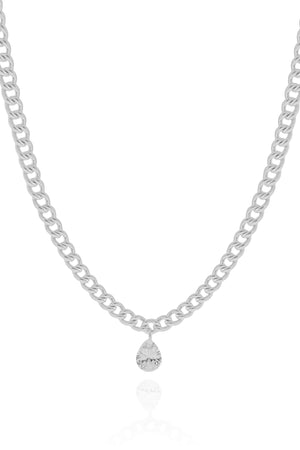 Choker Grumet Gota Cristal Ródio Branco
