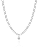 Choker Grumet Gota Cristal Ródio Branco