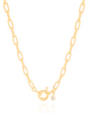 Gargantilha Elos Ponto de Luz Cristal Banhada a Ouro 18K