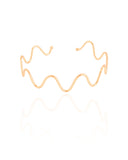 Bracelete Ondas 1.2 cm Banhado a Ouro 18K