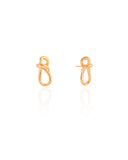 Brinco Laço Liso 1.8 cm Banhado a Ouro 18K